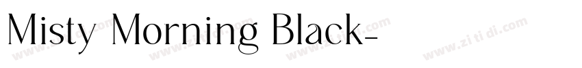 Misty Morning Black字体转换